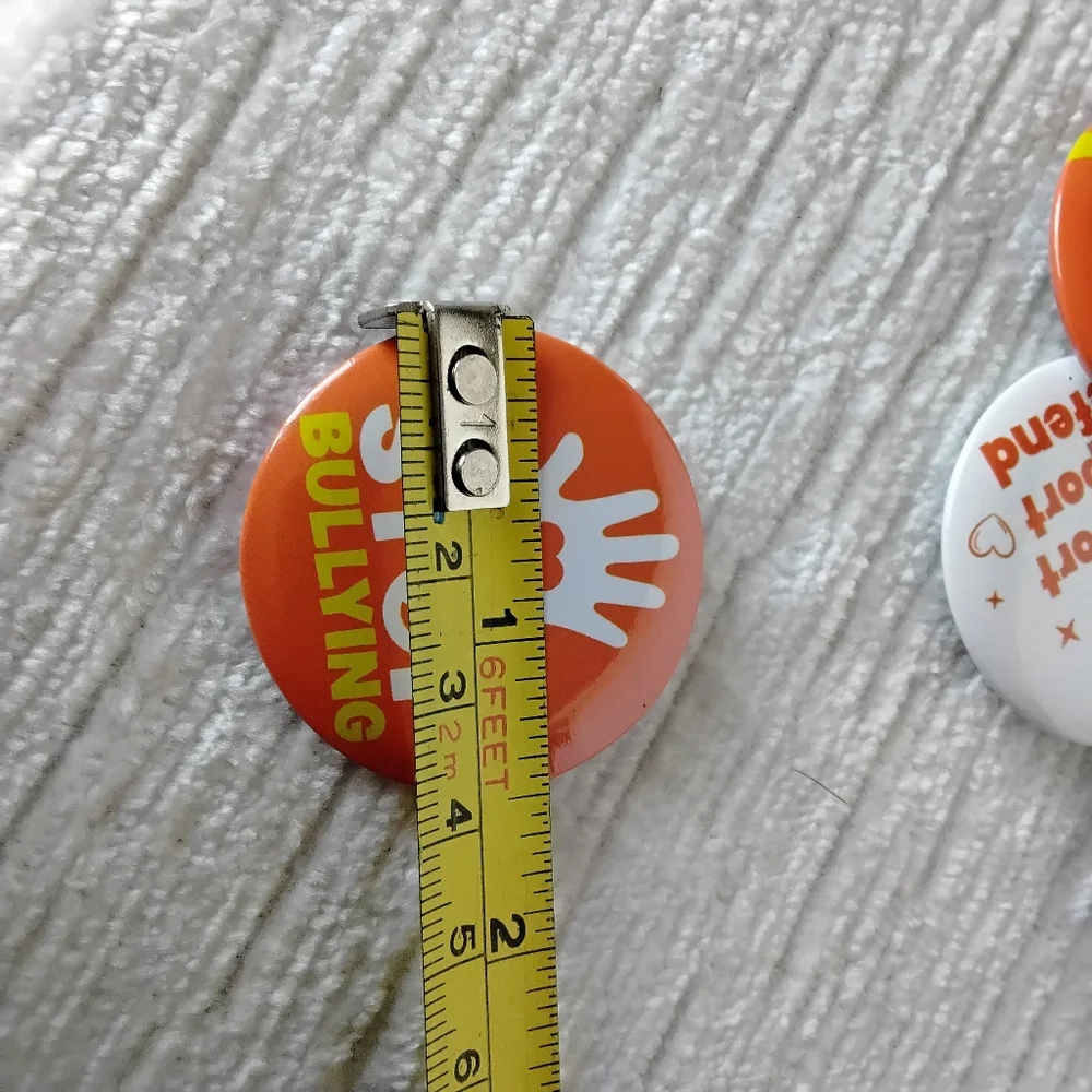 Anti-Bullying Button Pin Set Of 6 Unused 1.5